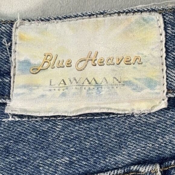 LAWMAN Mom Jeans Pleated Front Tapered Leg High Rise Blue Denim Western - Picture 8 of 11